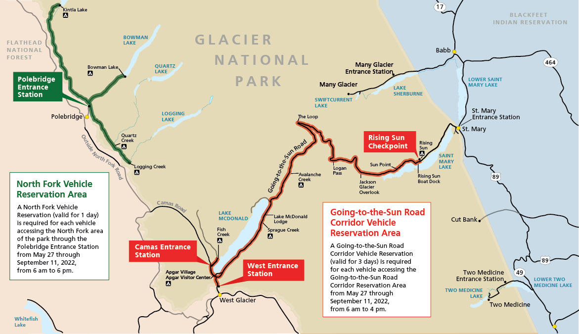    Glacier Road Closure Map 